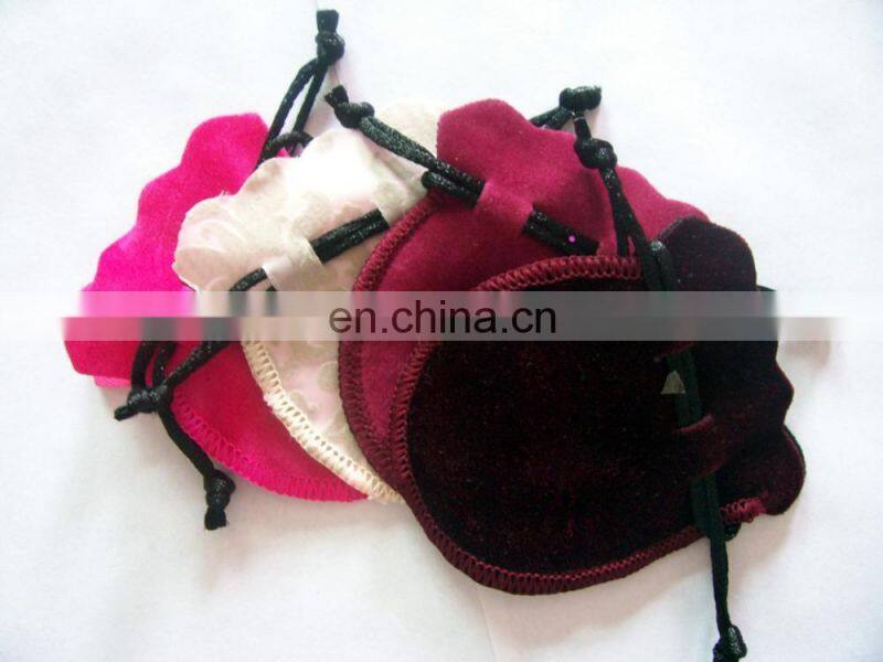 factory OEM small velvet drawstring jewlery pouch for gift