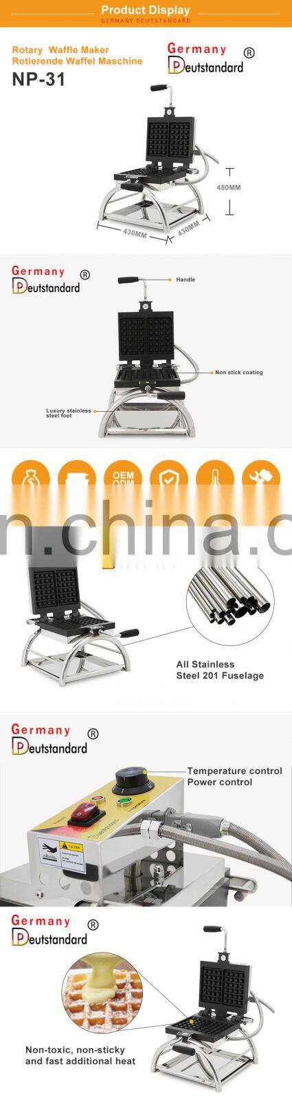 Single Head Commercial Kitchen Appliances Waffle Cone Maker