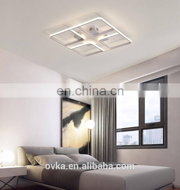 Modern simple square dimmable bedroom light led ceiling light