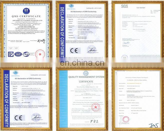 High quality safety frameless enclosure tempered glass shower door