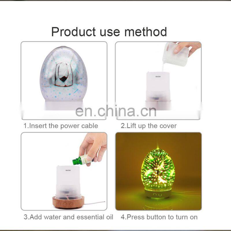 Best selling household glass material essential oils diffusers set for room