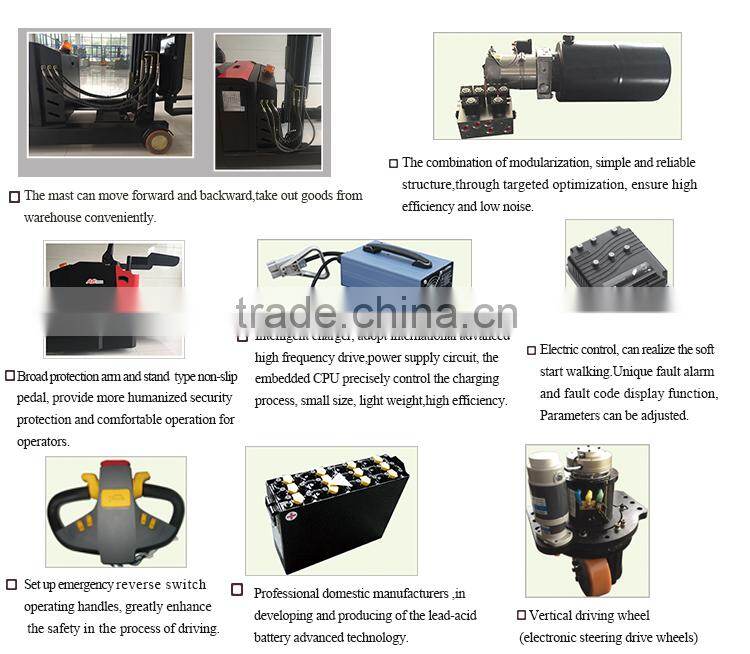 electric operated reach truck forklift