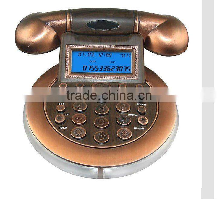Wooden Antique Telephone, Caller ID Phone