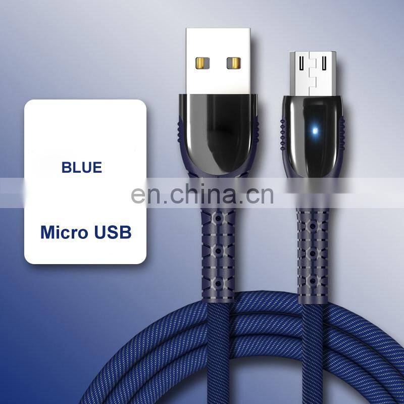 Promotional Gift USB Charge Phone Cable 3.5A Fast Charging Data Cable with Smart Indicator