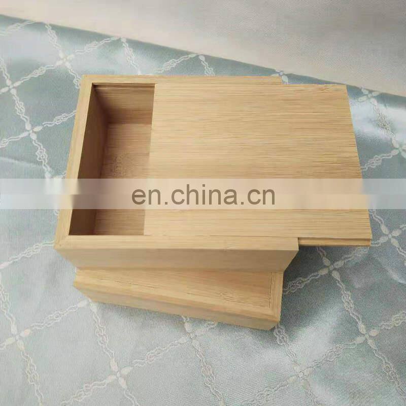 customized size wood sliding lid top packing box wood sliding lid box with glass lid for makeup
