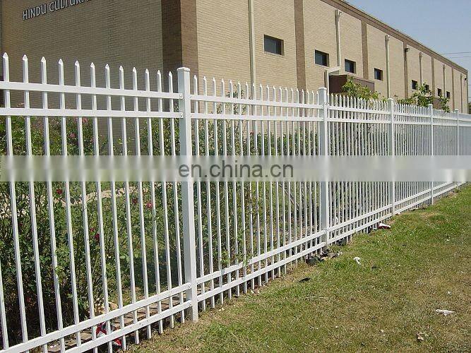 yard garden wrought iron steel fence,galvanized palisade fence,metal fence.