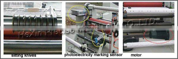 Double sided adhesive tape slitter rewinder machine