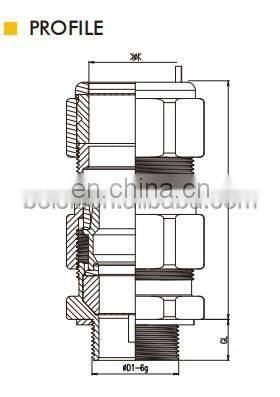 Cable glands for laying armored cable with double seal
