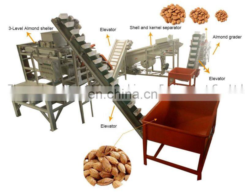 Almond classifier hazelnut sheller machine nutcracker machine