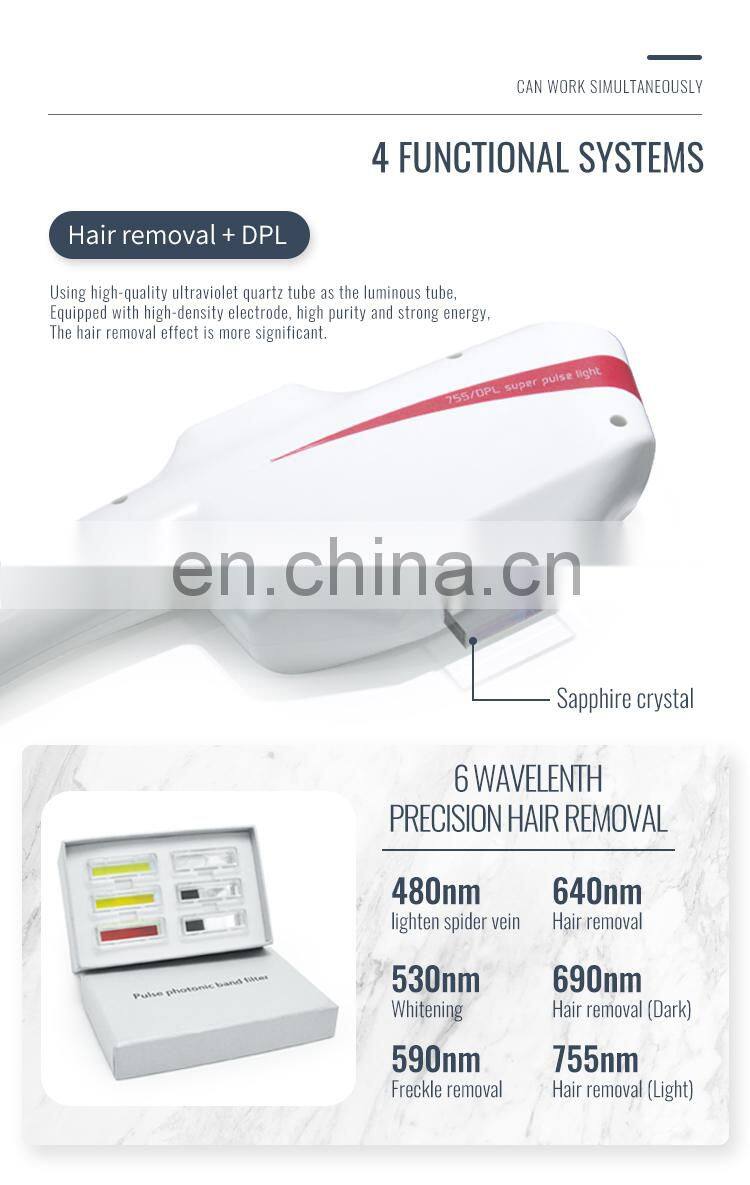 3 in 1DPL IPL Hair Removal Machine Elight Tattoo Removal Black Face Doll Carbon Peeling for Salon Spa