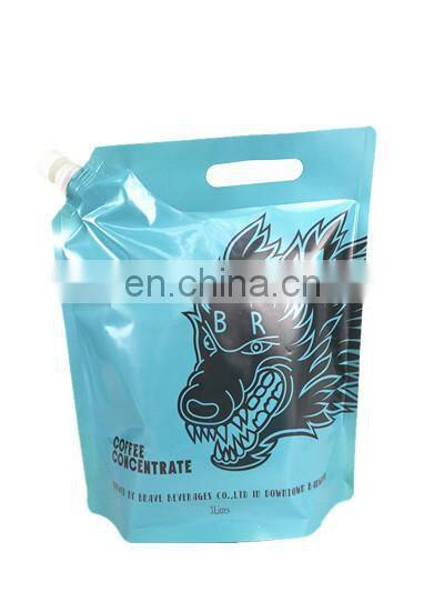 Customize aluminum foil spout bags Stand up pouch spout pouch for liquid detergent