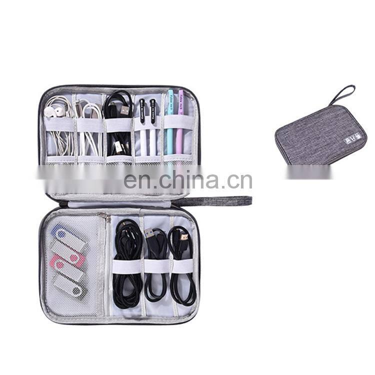 Amazon Hotsale Waterproof Slim Electronic Accessories Storage Case Travel Cable Organizer Bag For USB SD Card
