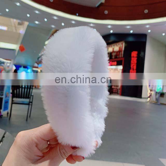 Autumn Hair Accessories Pink Fur Headband