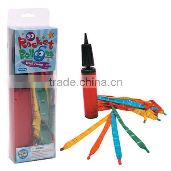 100% natural latex toy rocket balloon