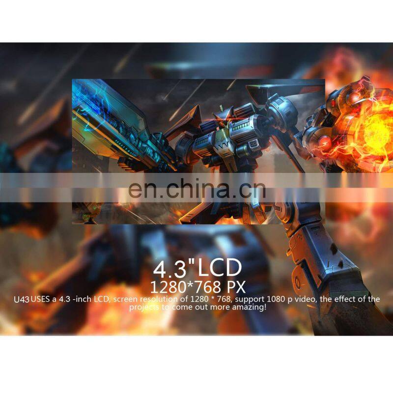 Best Seller UHAPPY U43 4.3 inch LCD Screen 1080P HD Mini Projector with Remote Control Support USB / SD / HD / VGA / AV