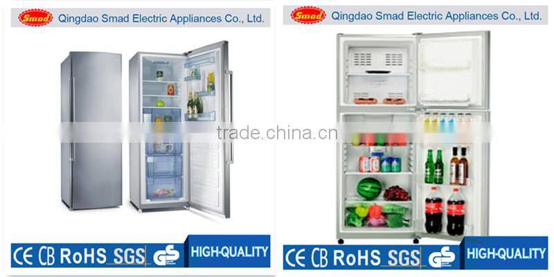 Home use double door 12V 24V dc solar power refrigerator