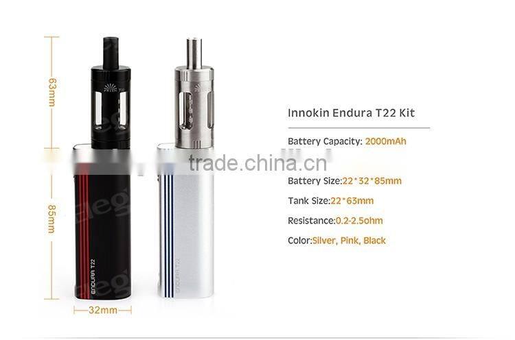 2016 Genuine Innokin Endura T22 Kit with 2000mAh Wholesale Elego Fast Shipping