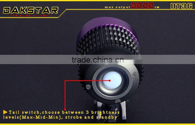 DAKSTAR 2013 Main Product BT36 CREE XML T6 LED High Power Aluminum Rechargeable Light For Bike