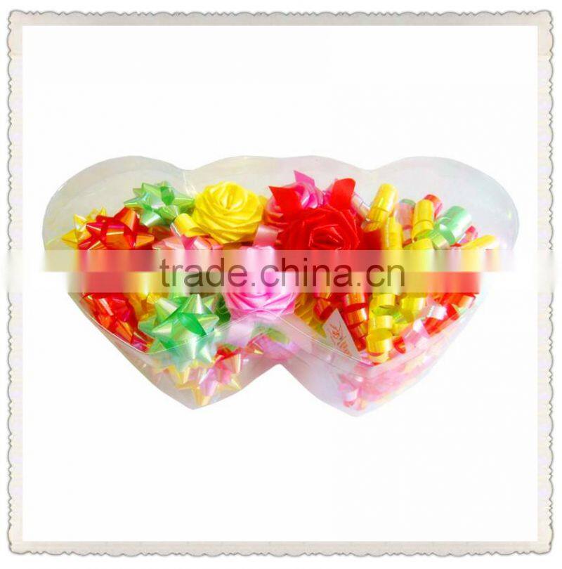 Blue Holographic PET Star Bows Ribbon for Outdoor Decoration or wrapping