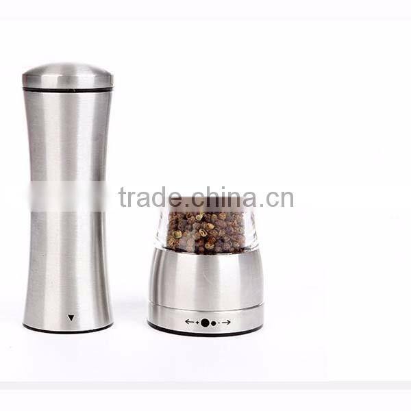 Factory supply Adjustable Manual Stainless Steel Salt and Pepper Grinder (Pepper Mill)