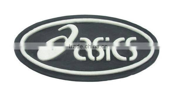 Eco-friendly soft pvc rubber labels for bag garment shoes
