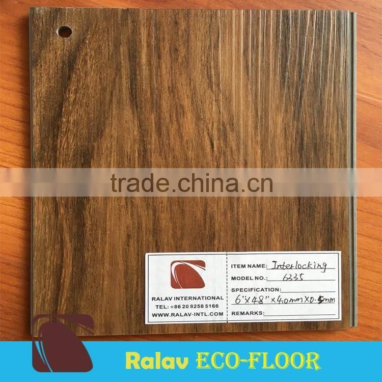 PVC Interlocking Vinyl Flooring Fast Installation