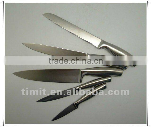 8pcs stainless steel hollow handle kitchen knife