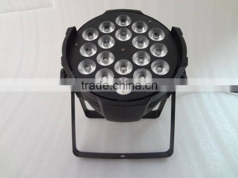 18pcs 15Watt Led Par Light RGBWA 5in1 Full color mixing stage led wall wash par light 5/9CH Disco led Par56/64 can lighting good