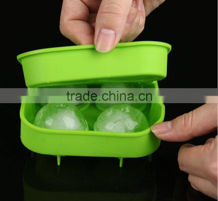 2015 How to make sphere ice cubes/ice ball mold silicone in China