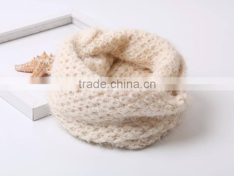 New Style Korean Fashion Soft Plain Knitted Lady Wool Neck Warmer