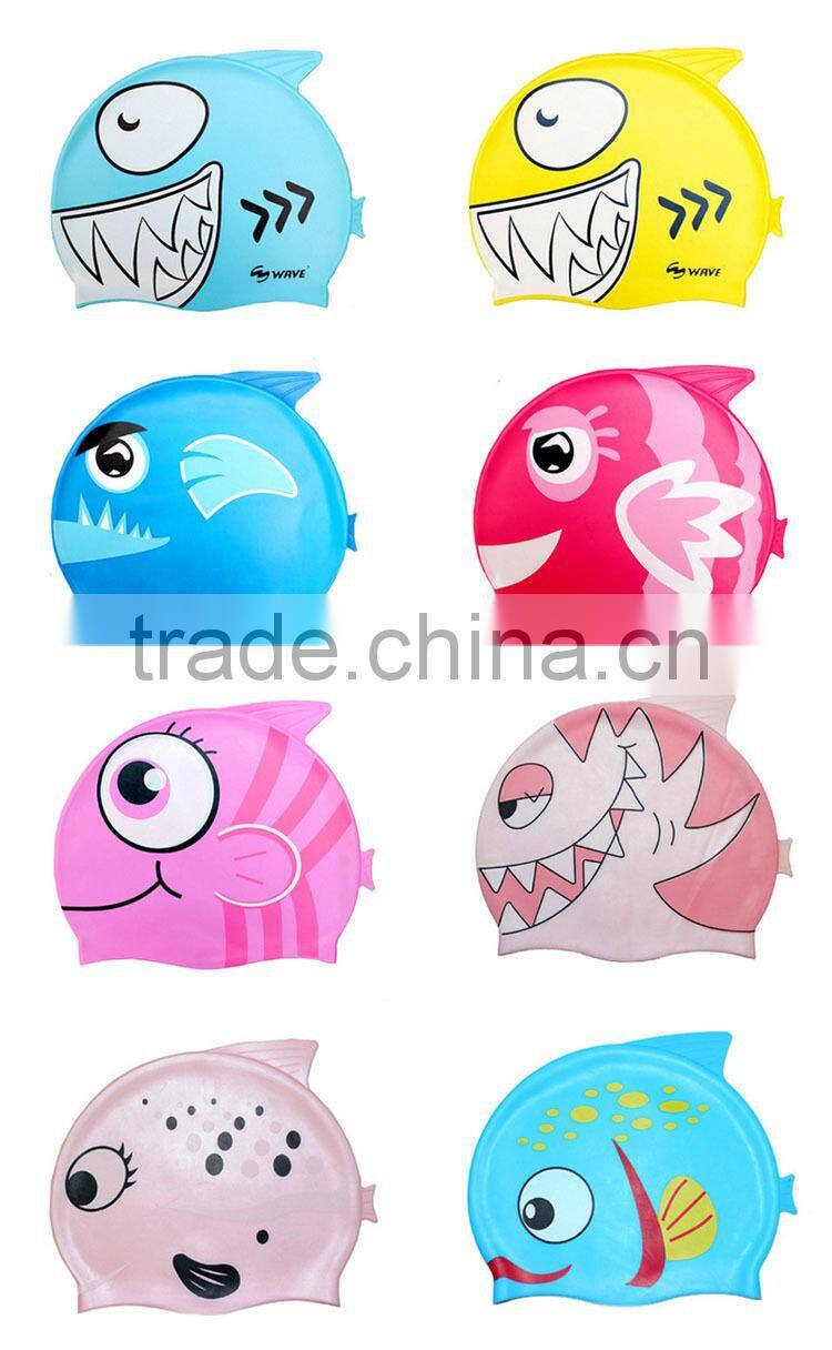 High quality custom colorful nude silicone swim cap For Long Hair