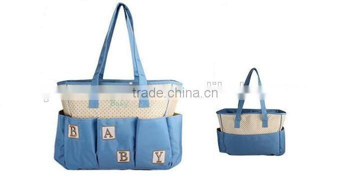 Wholesale tote one shoulder mommy baby bag diaper bag