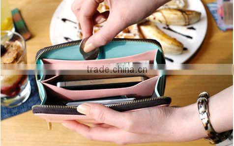 Fashion Crown Multifunctions Women Long Wallet/Leather Phone Bag/Crad Holder/Coin Purse
