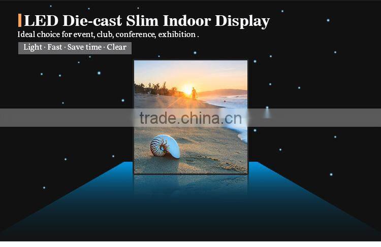 2015 New Aluminum diecast Indoor led screen 5050 smd led display screen indoor
