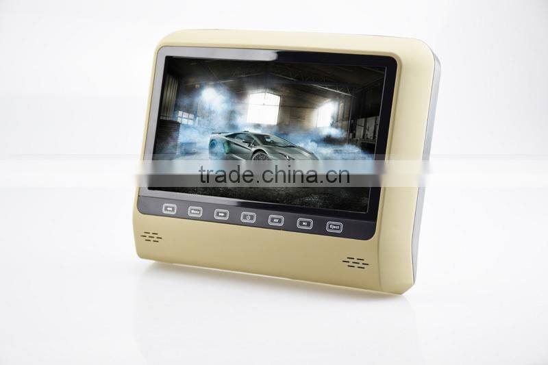 9" digital headrest DVD player without pillow