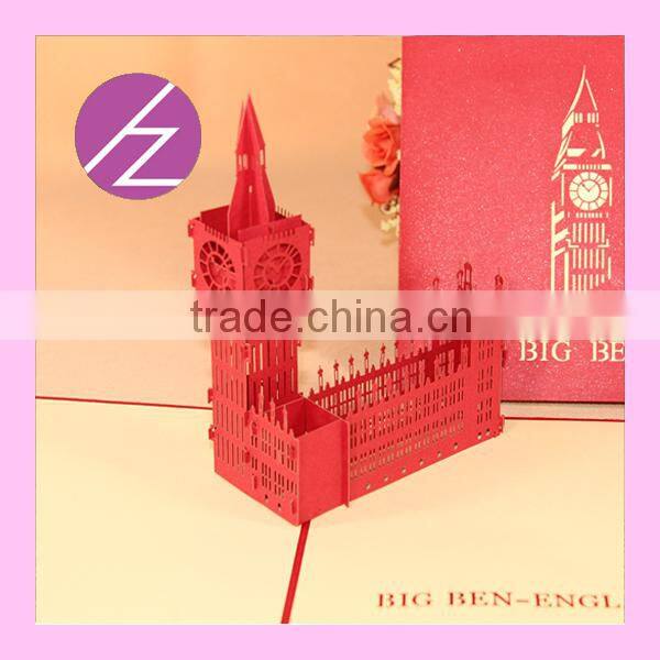 Creative Big Ben Design 3D Wedding Invitation Party Card Greeting Card 3D-9