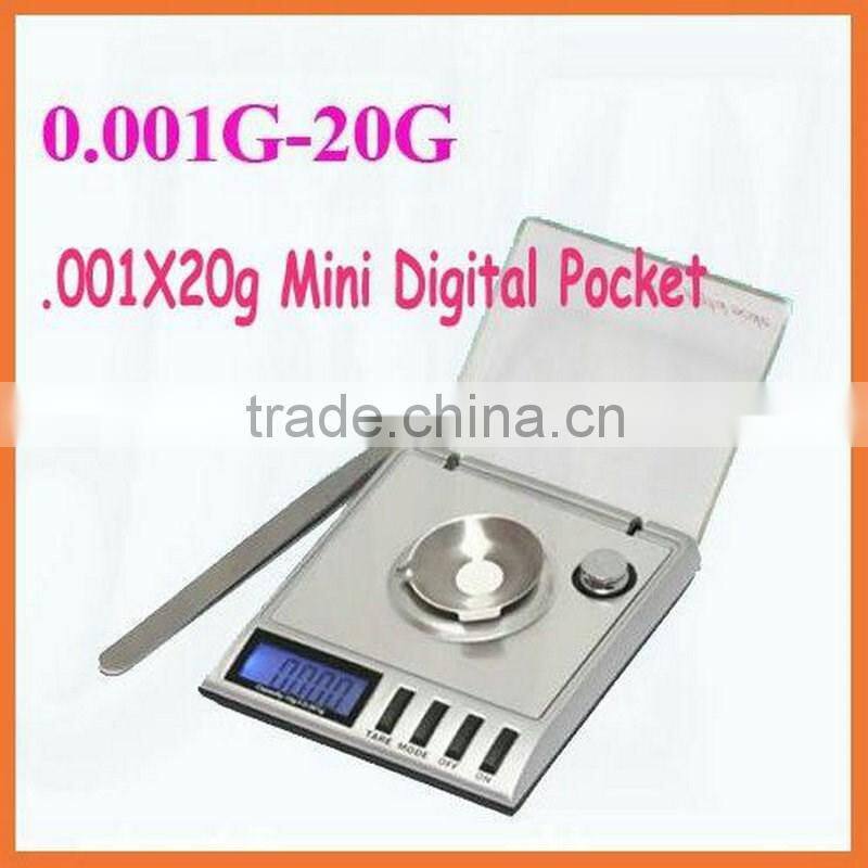 Digital High Pricision American Weigh Gemini Portable Milligram Scale 20 x 0.001g