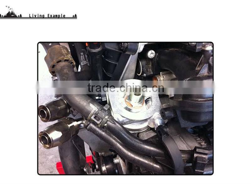 AN8 universal auto thermostat oil cooler sandwich plate oil dapter oil sandwich