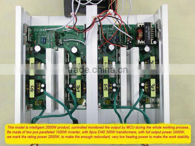 12v/24v/48v input 110v 48v modified sine wave power 2000w dc/ac inverter