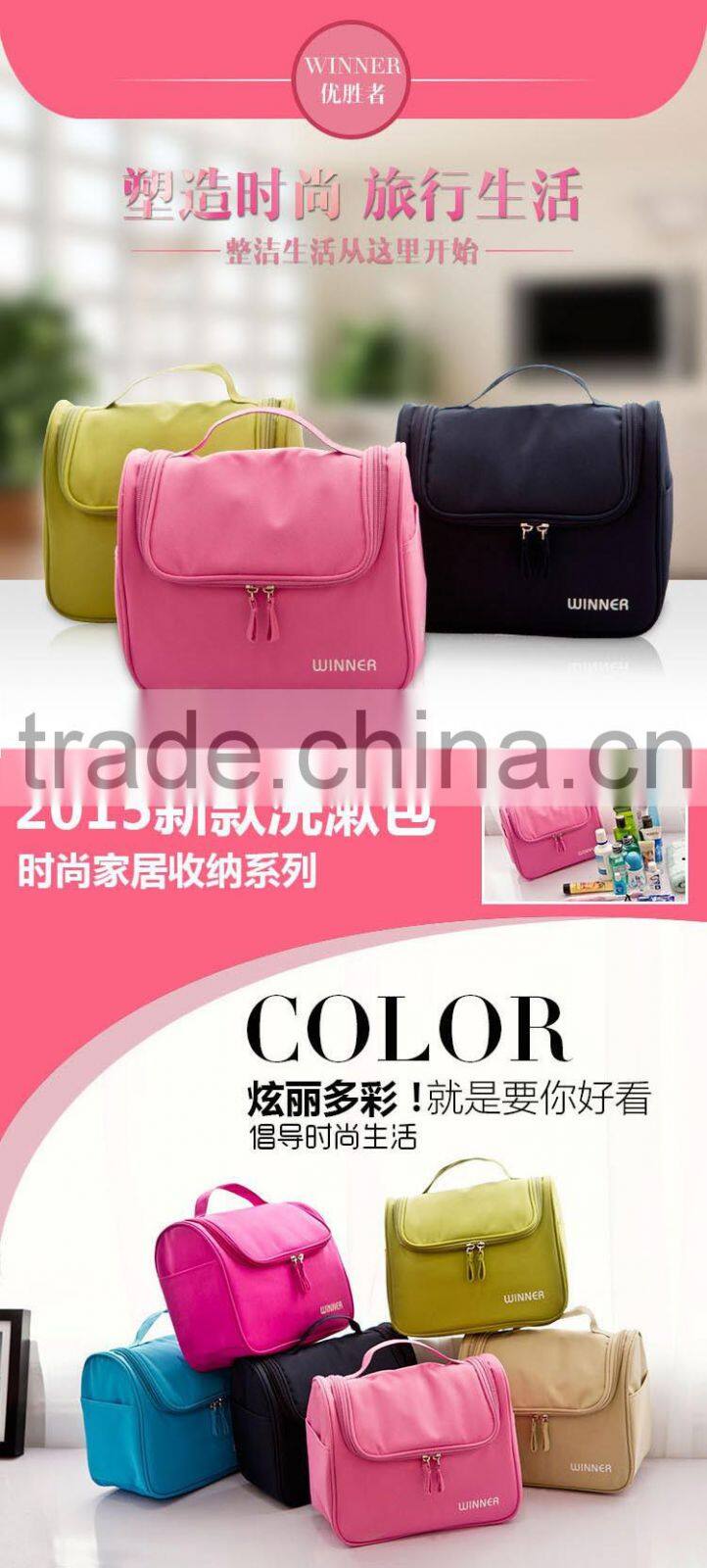 2016 Wholesale Promotional Hanging Custom Travel Cosmetic Toiletry Pouch Bag