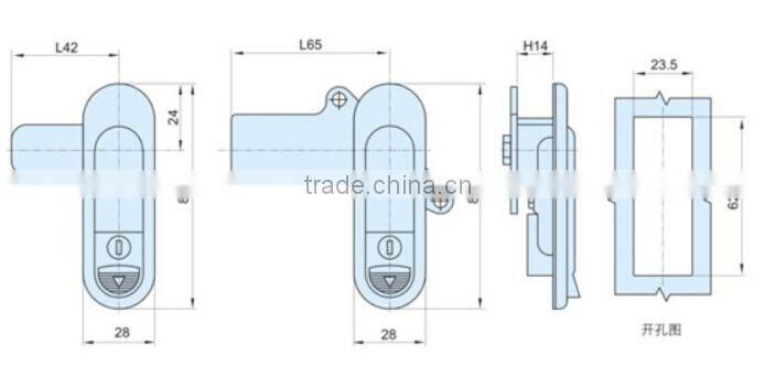 Electrical sliding panel cabinet lock AP303