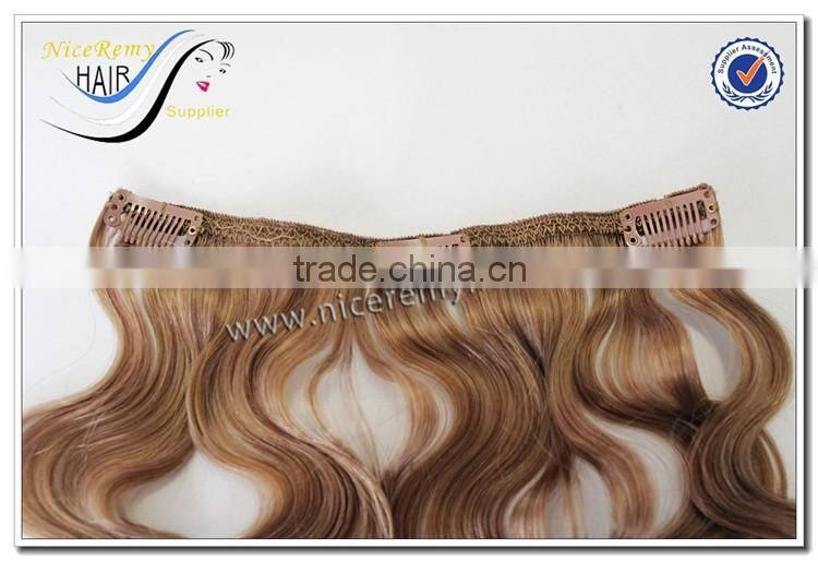 Wholesale Top quality 100% virgin human hair clip in hair extension clip in curly hair extenison