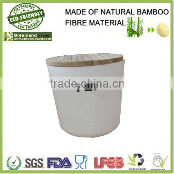 Eco-friendly bamboo fiber seasoning bottle with lid, L11*W11*H15cm