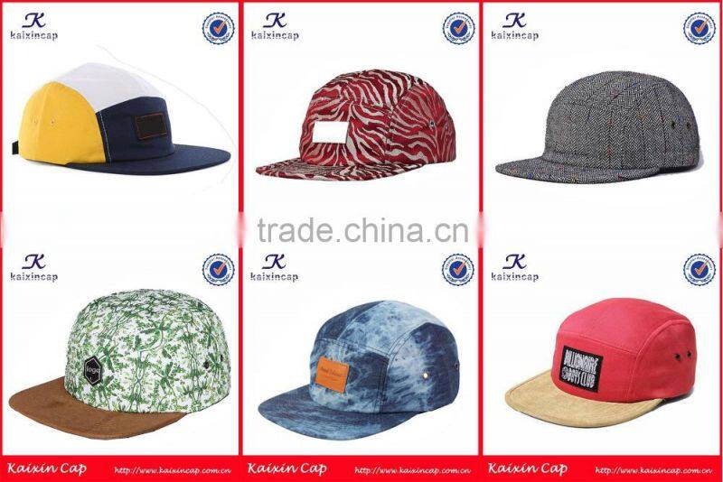 custom cork brim 5 panel hat with your design logo wholesale
