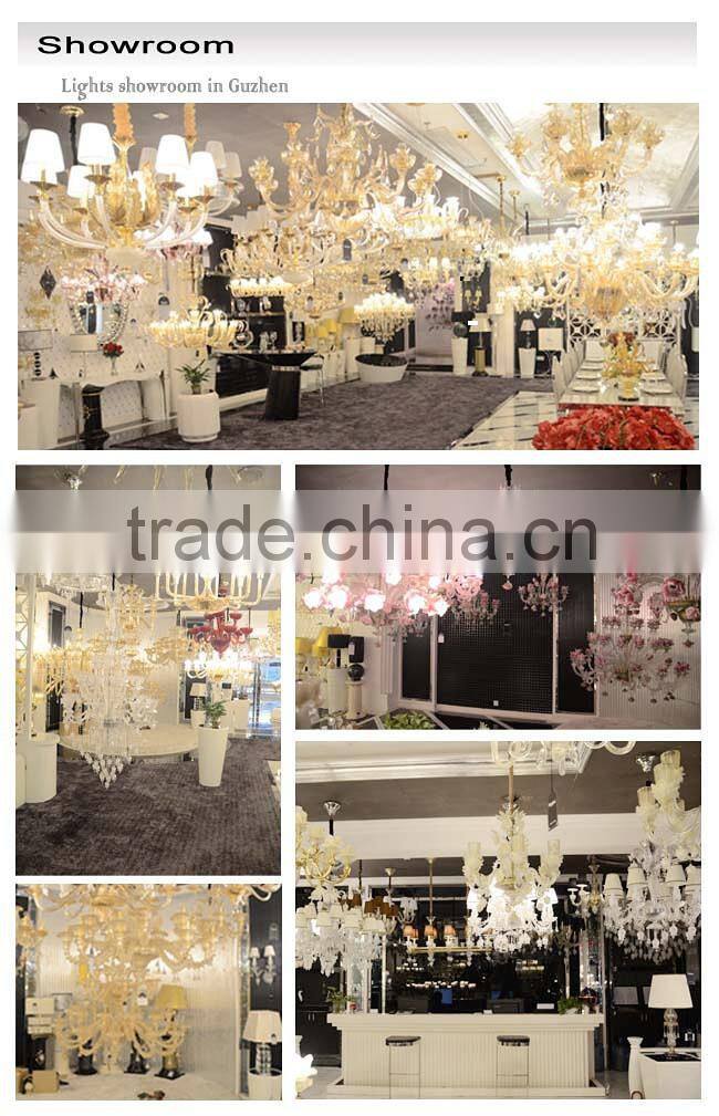 2015 flower crown larger glass chandelier pendant lamp for decoration