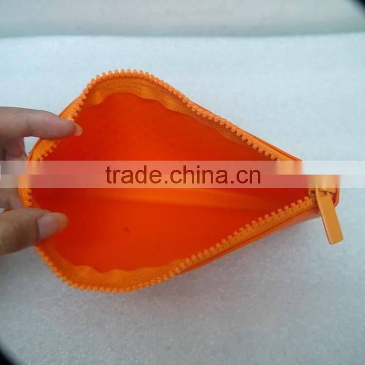 wholesale custom size transparent clear plastic PVC pencil zipper case