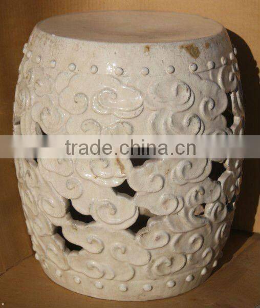 Chinese antique beautiful procelain drum stool