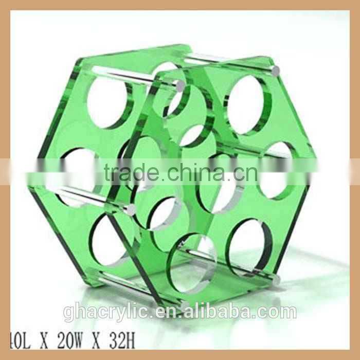 GH-W07b hexagon sharp antique wine rack, guitar wine rack