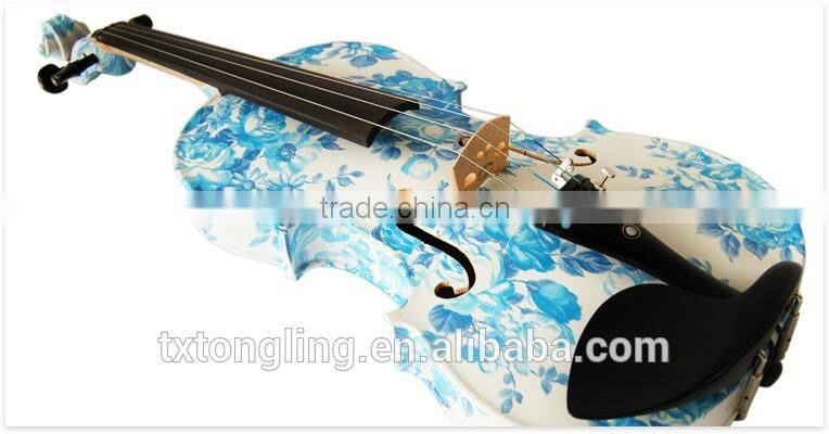 Solid Wood Blue Color Violin Oud Musical Instrument TL-1201