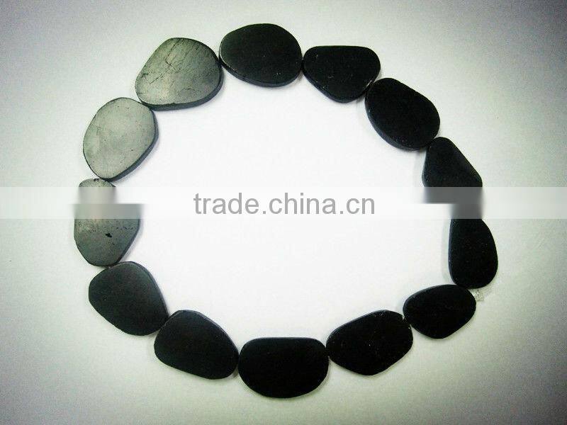 Black Tourmaline slice flat